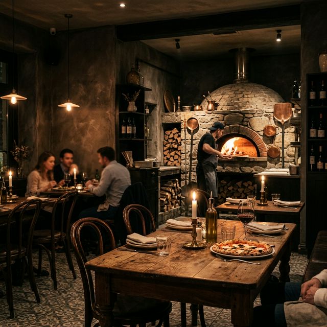 Interno della pizzeria – forno a legna artigianale